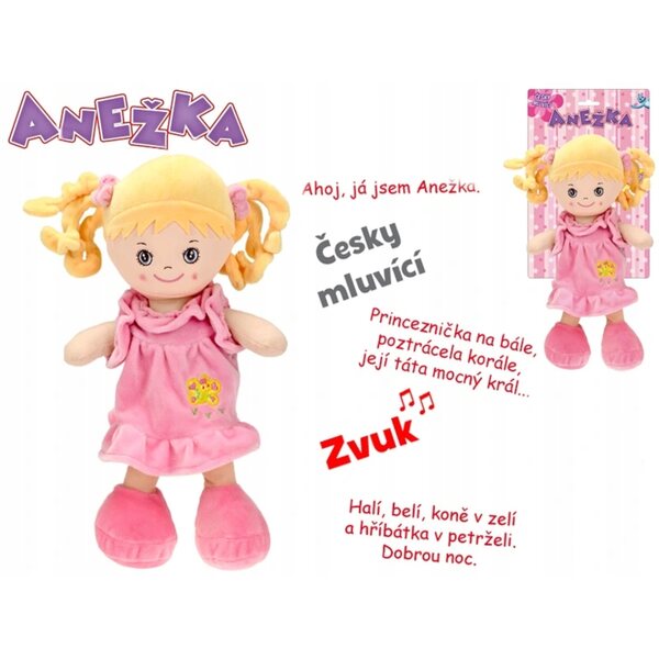 Agnieszka-Puppe 36 cm sprechende und singende Puppe auf Tschechisch
