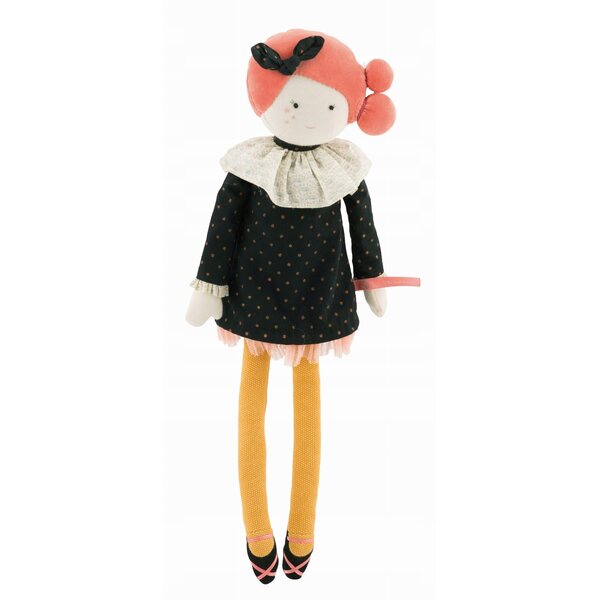 Bambola Constance 47 cm Les Parisiennes elegante con vestito nero a pois