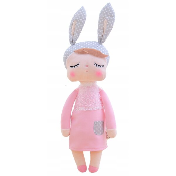Laletta Metoo personalizzata in tessuto sicuro con vestito rosa, 42 cm