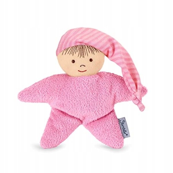 Sterntaler Puppe mit Rassel 16 cm rosa für Neugeborene und Kinder ab 3 Jahren