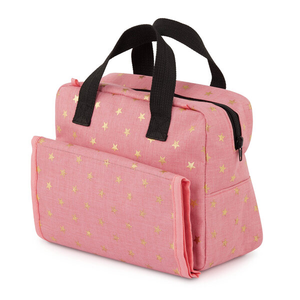 Torba do przewijania lalki Lullababy z akcesoriami do karmienia różowa 2+