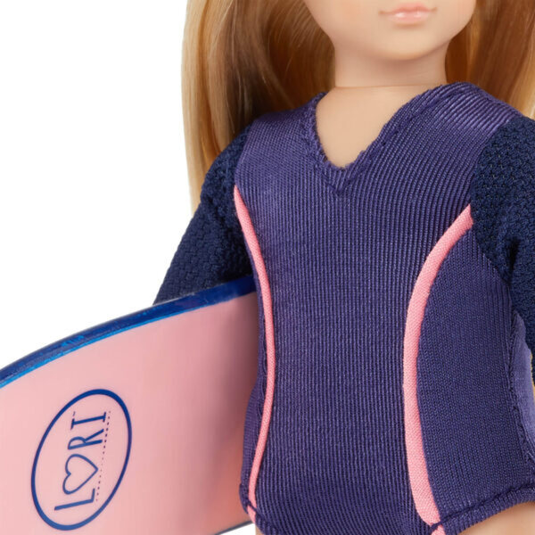 LORI Audrina Puppe mit Surfbrett – 15 cm große Surferpuppe