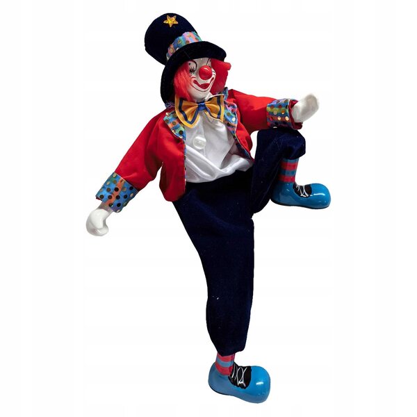 Figurina Cloun Doll Porcellana Alta 43 cm Decorazione Halloween da Collezione