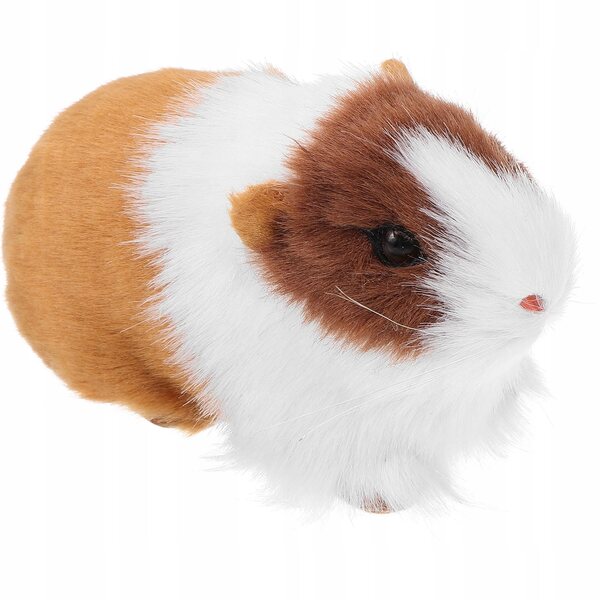 Figura decorativa di criceto in peluche realistico 12 cm per camere bambini