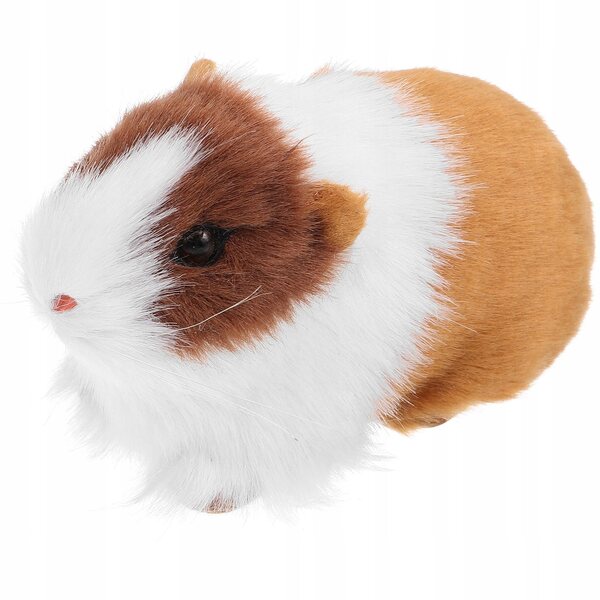 Figura decorativa di criceto in peluche realistico 12 cm per camere bambini