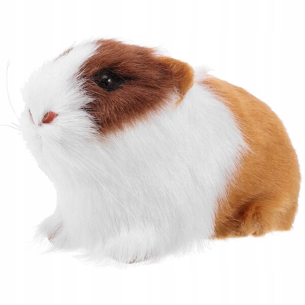 Figura decorativa di criceto in peluche realistico 12 cm per camere bambini