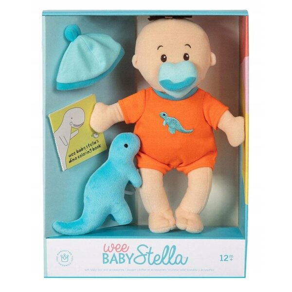 Manhattan Toy Dino Fan 29,2 cm große Stoffpuppe mit pädagogischem Zubehör