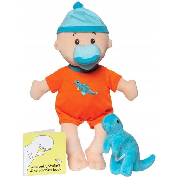 Manhattan Toy Dino Fan 29,2 cm große Stoffpuppe mit pädagogischem Zubehör