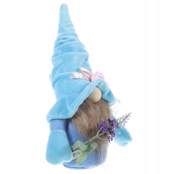 Dekorativer blauer Plüschzwerg, perfektes Geschenk zum Muttertag