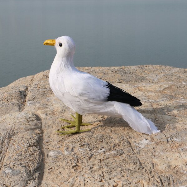 Realistischer künstlicher Vogel aus Polyethylen mit natürlichen Federn, 40 cm