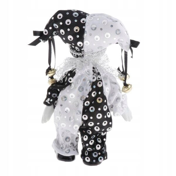 Bambola Porcellana Italiana 5 Pollici Triangel con Costume Nero e Bianco