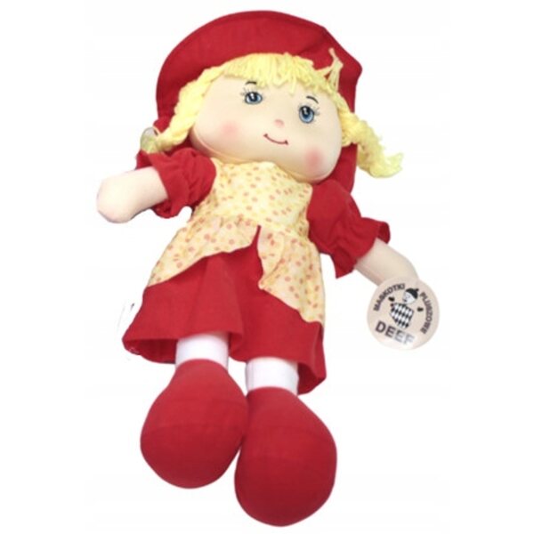 Bambola soffice con vestito a fiori 50 cm in tessuto morbido per bambini