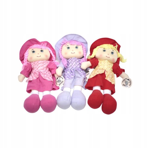 Bambola soffice con vestito a fiori 50 cm in tessuto morbido per bambini
