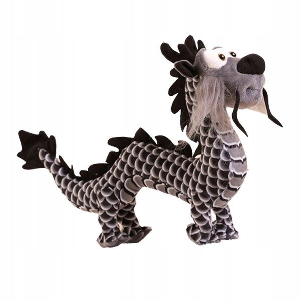 Peluche Drago Cinese Nero Morbido 40 cm Decorazione e Giocattolo Soffice