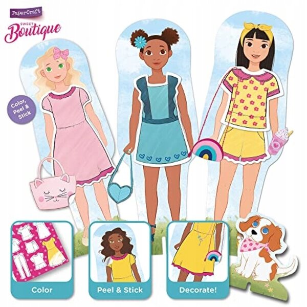 Learning Resources PaperCraft Sweet Boutique - Bambole di carta e moda personalizzabile