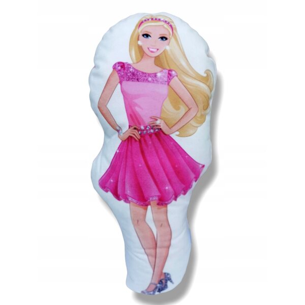 Barbie-Plüschkissen aus Mikrofaser und Minky-Fleece, weich und hypoallergen, 43 x 22 cm