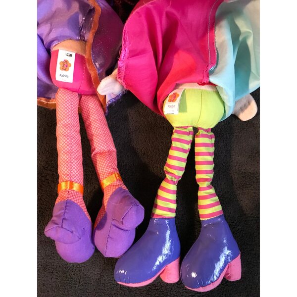 Set 2 bambole di pezza Groovy Girls Katrina e Raelyn alte 34 cm lavabili