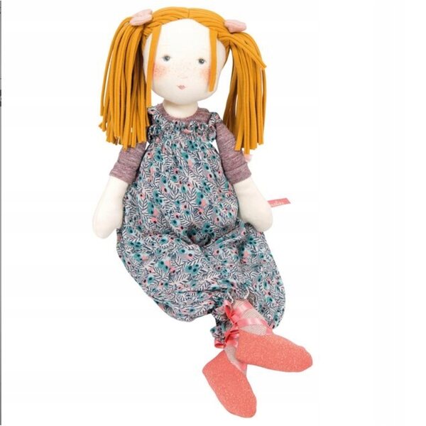 Moulin Roty Bambola Violette 45 cm in Tessuto Morbido e Retrò