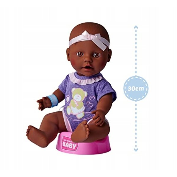Simba New Born Babypuppe 30 cm mit Trink- und Pinkelfunktion, 4-teiliges Set