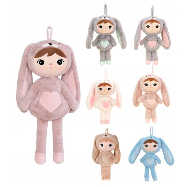 Plüschtier-Set Rosa Hase 50 cm und Hase 30 cm personalisiert für Kinder