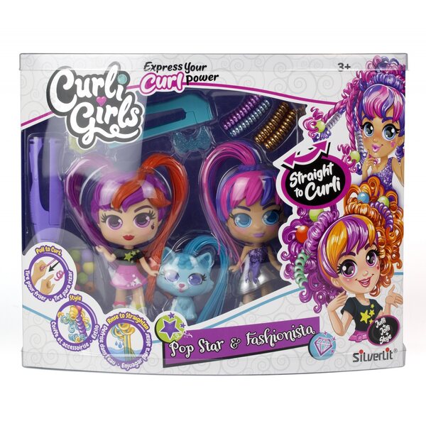 Bambole Curli Girls con capelli e accessori magici - set Silverlit usato