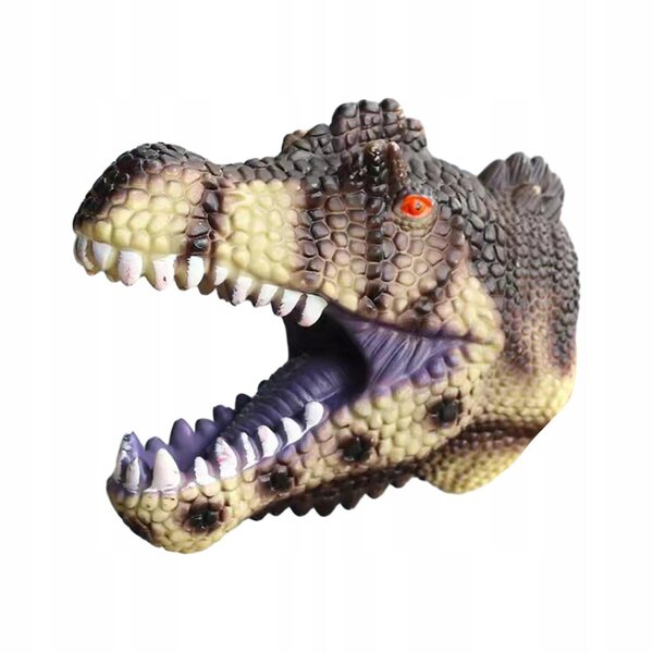 Pacynka Dino Spinosauro Verde Realistica per Bambini - Giocattolo Educativo