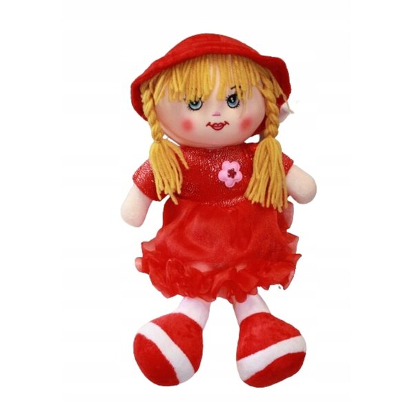 Bambola di Stoffa con Abito da Ballo 35cm con Cappellino 3 Colori Disponibili