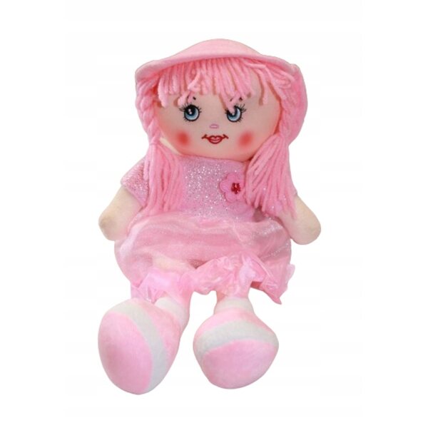 Bambola di Stoffa con Abito da Ballo 35cm con Cappellino 3 Colori Disponibili