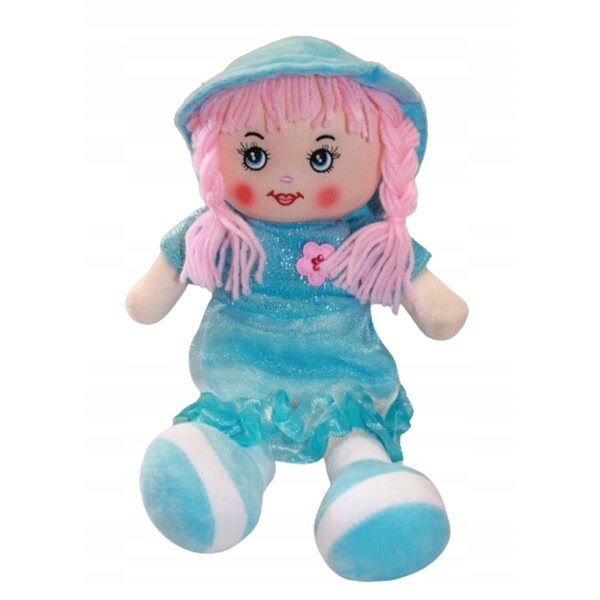 Bambola di Stoffa con Abito da Ballo 35cm con Cappellino 3 Colori Disponibili