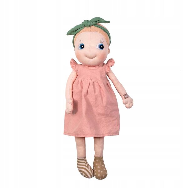 EcoBuds Rubens Barn Sommerpuppenkleidung aus rosa Bio-Baumwolle