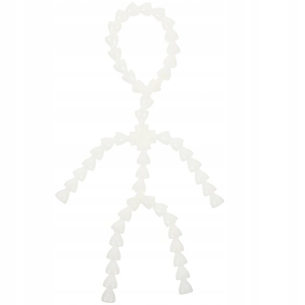 Scheletro flessibile bianco in plastica per creazione bambole e marionette