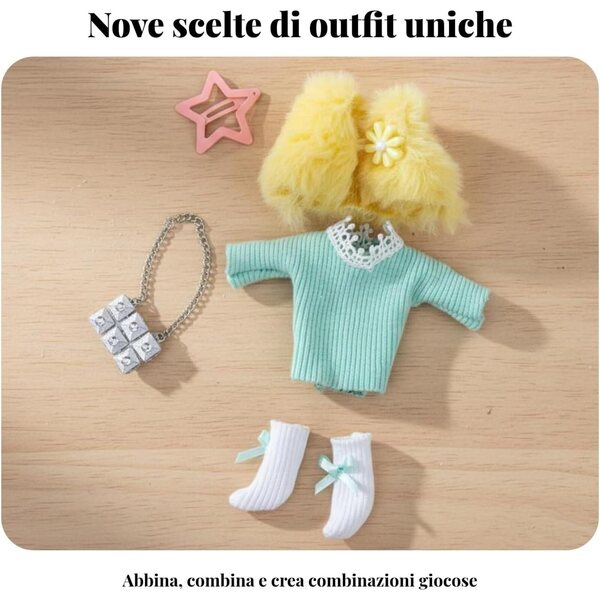 Kleidungsset für 16 cm große Predolo-Puppe – verschiedene Kleidungsstücke und hochwertige Accessoires
