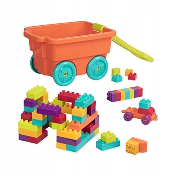 Battat-Wagen mit 54 Bausteinen – Kreatives Spielzeug für Kinder ab 2 Jahren