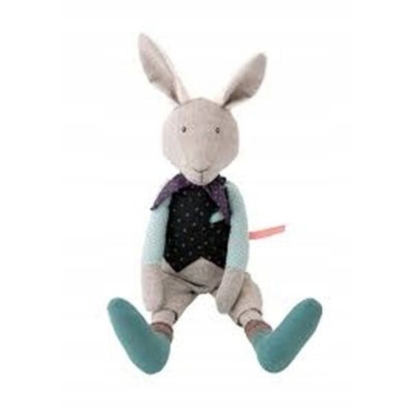 Moulin Roty Coniglio di Stoffa 37 cm - Morbido e Raffinato Peluche per bimbi 10+ mesi