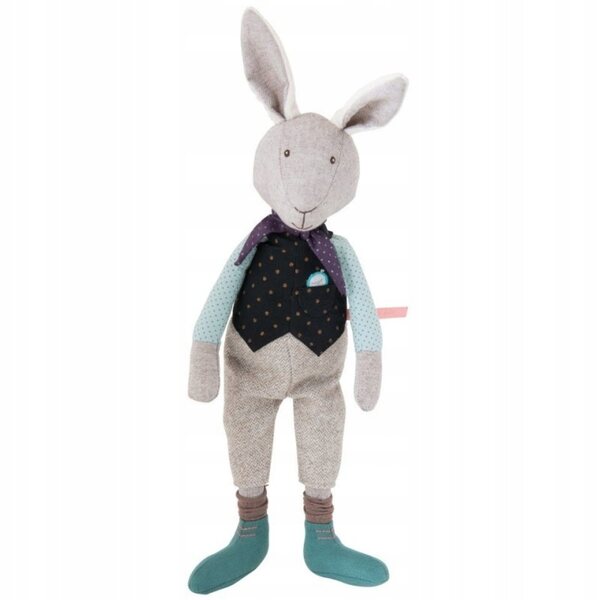 Moulin Roty Coniglio di Stoffa 37 cm - Morbido e Raffinato Peluche per bimbi 10+ mesi
