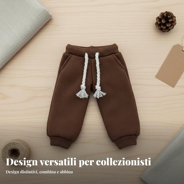 Pantaloni Bambola OB11 con Coulisse Blu Navy - Vestibilità Regolabile e Materiale Morbido