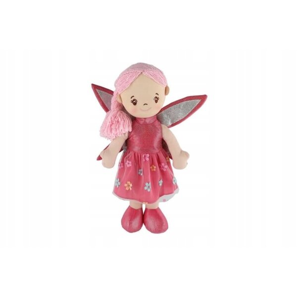 Bambola fata Peonia in tessuto 40 cm - Bambola fata leggera e lavabile per bambini