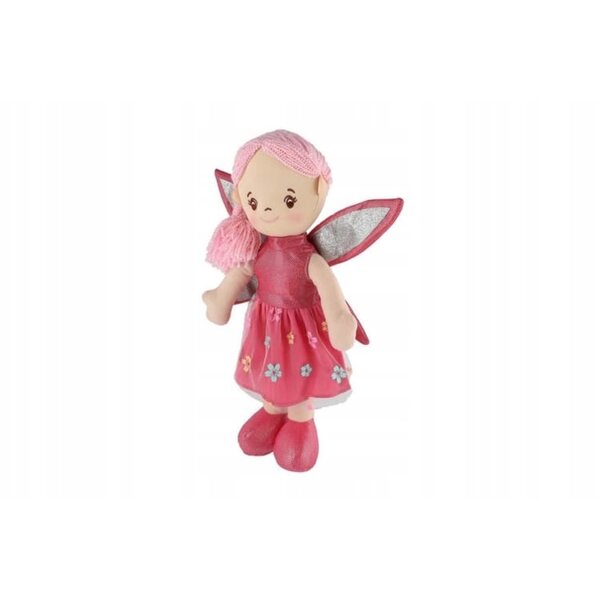 Bambola fata Peonia in tessuto 40 cm - Bambola fata leggera e lavabile per bambini
