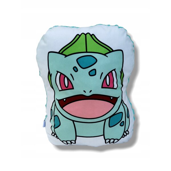 Weiches Plüschkissen Pokemon Bulbasaur aus Mikrofaser und Polar 44x35 cm