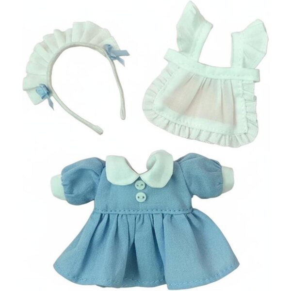 3-teiliges Set OB11-Puppenmädchen-Outfit mit blauer Spitze – MotiveTech