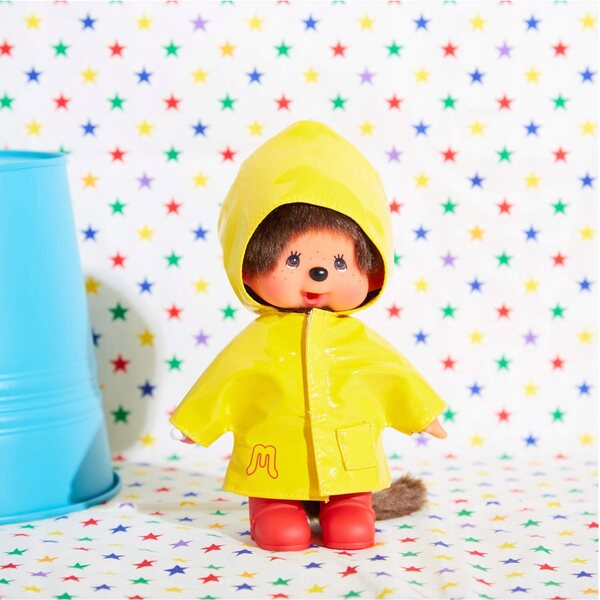 Monchhichi Bandai gelbes 20 cm großes Plüschtier für Kinder ab 2 Jahren