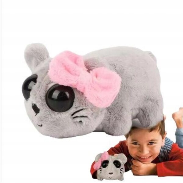 Criceto triste di peluche: un giocattolo morbido e giocoso, lungo 11 cm