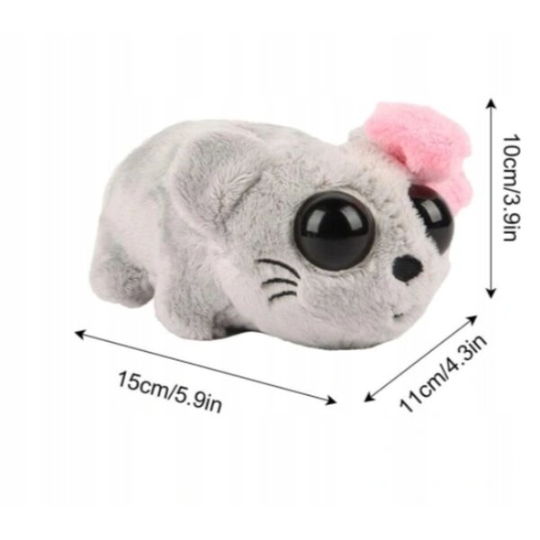 Criceto triste di peluche: un giocattolo morbido e giocoso, lungo 11 cm
