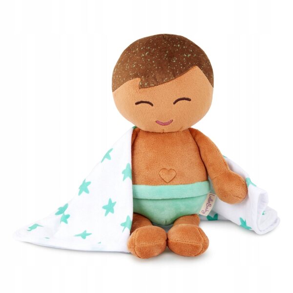 LullaBaby Baby-Badepuppe, 35 cm, braune Haare, kindersicher