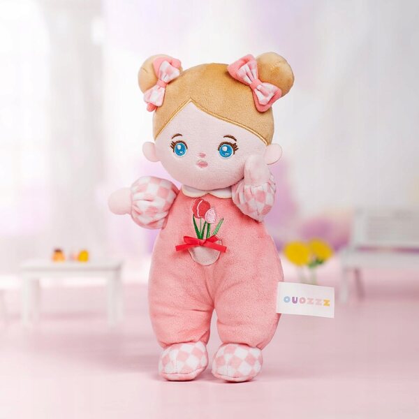 Lalola Morbida per Neonati 25 cm in Tessuto Rosa – Giocattolo Morbido per Bambini