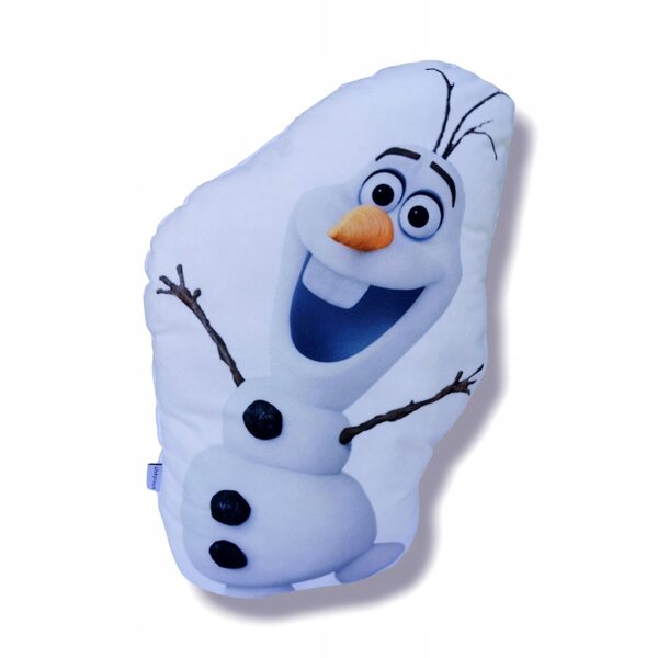 Plüschkissen Olaf aus antiallergischer Mikrofaser und Minky-Fleece, 46 x 27 cm