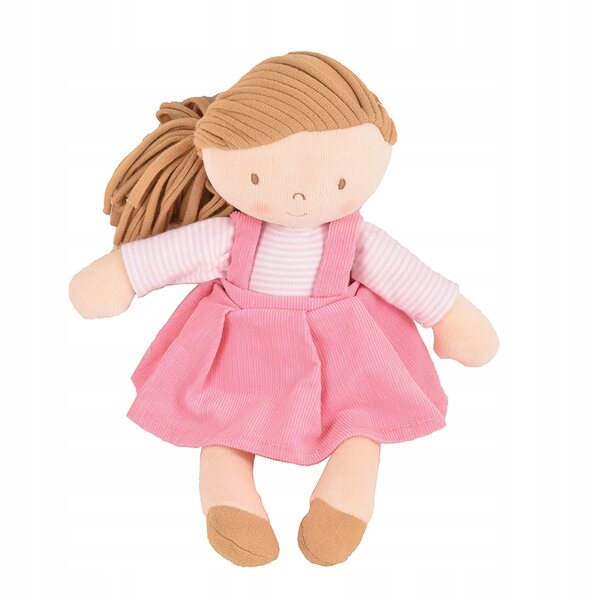 Bambola di pezza Tikiri 31 cm Abito rosa rosa - un giocattolo naturale per bambini