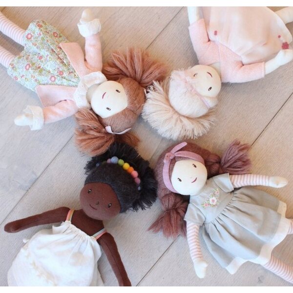 Esme ThreadBear Design Puppe 35 cm weiche Baumwollpuppe für Kinder