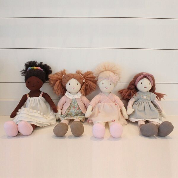 Esme ThreadBear Design Puppe 35 cm weiche Baumwollpuppe für Kinder