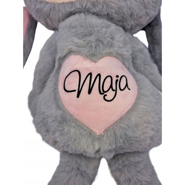 Metoo personalisierte Puppe mit Namen Maja – weiches Plüschkaninchen 46 cm